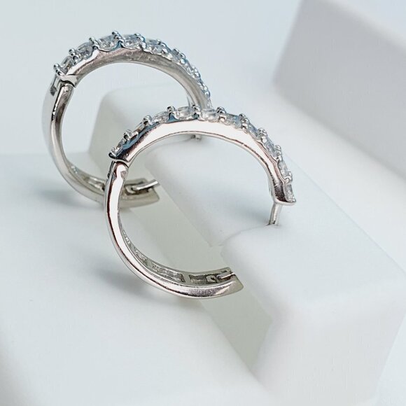 "925 Sterling Silver Cubic Zirconia Earrings, U19254897 - Picture 11 of 11